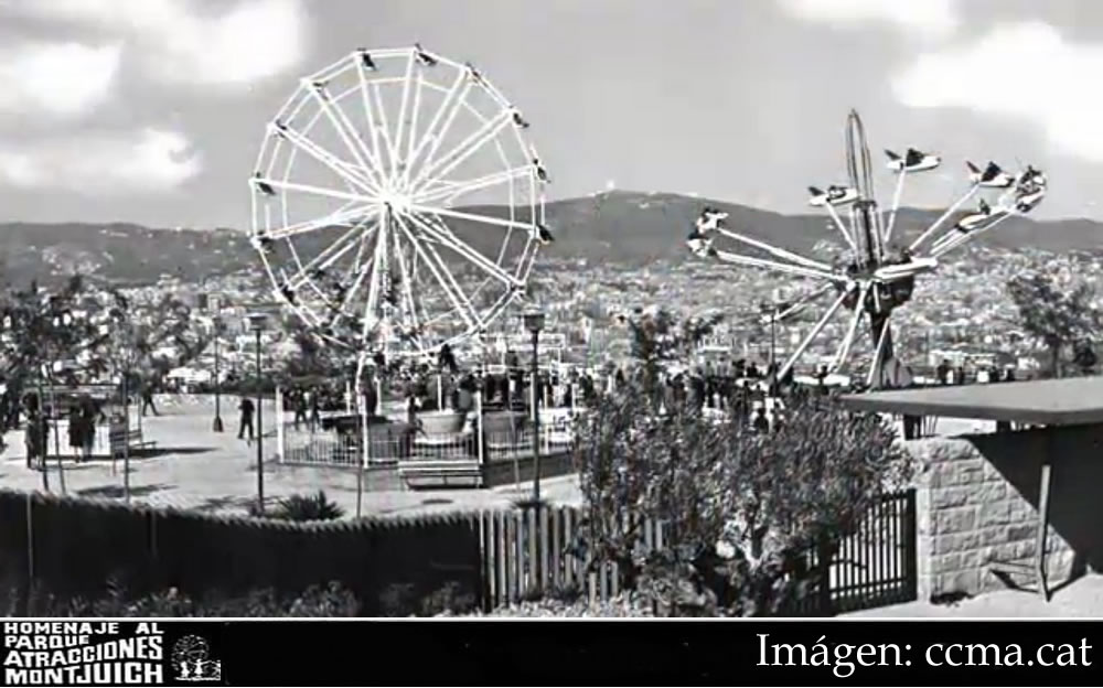 La Noria del Parque de atraccioen de Montjuic 1966-1973